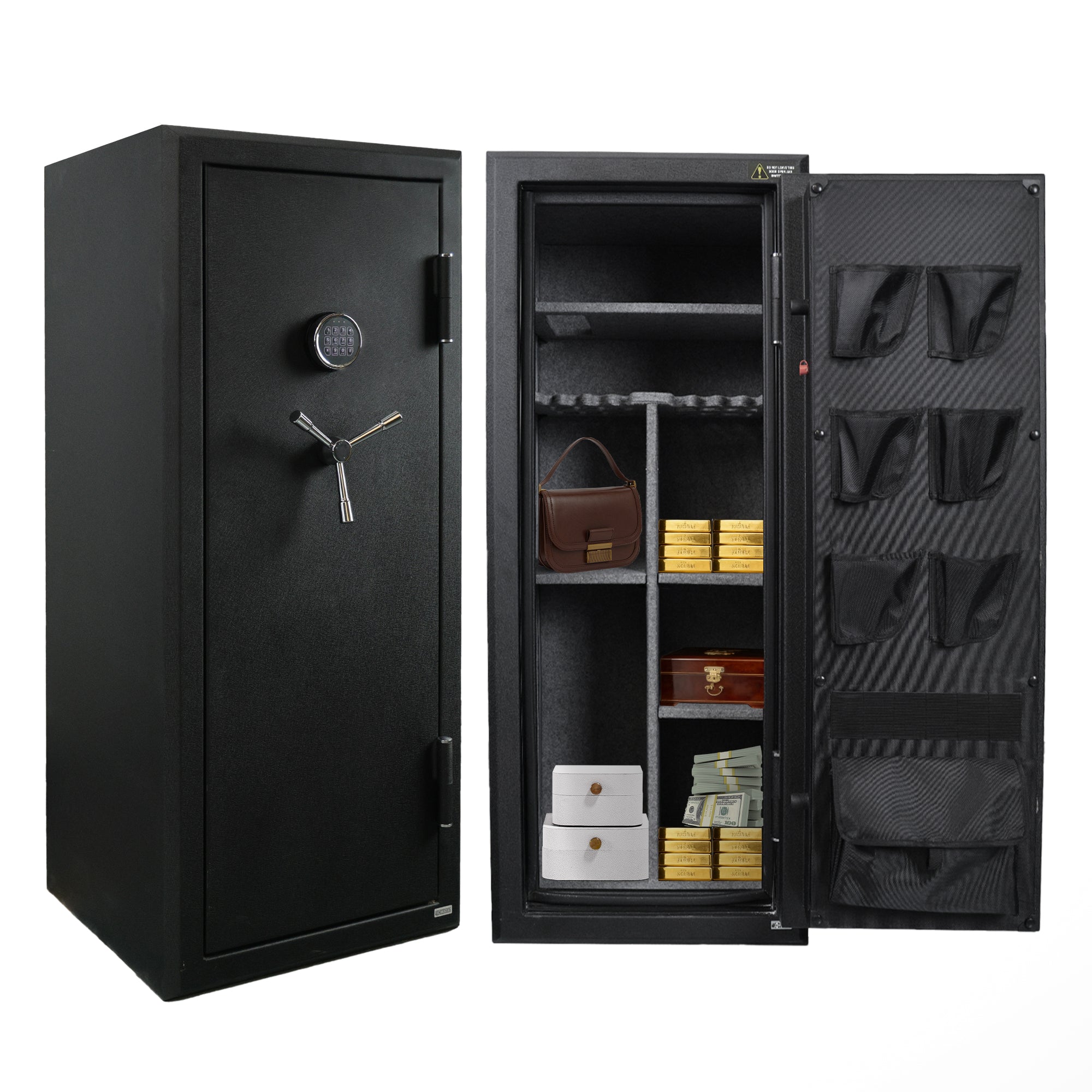 Large Fireproof Home Safe Cabinet 15.6 Cu Ft Heavy Steel One-Piece Design, No Assembly