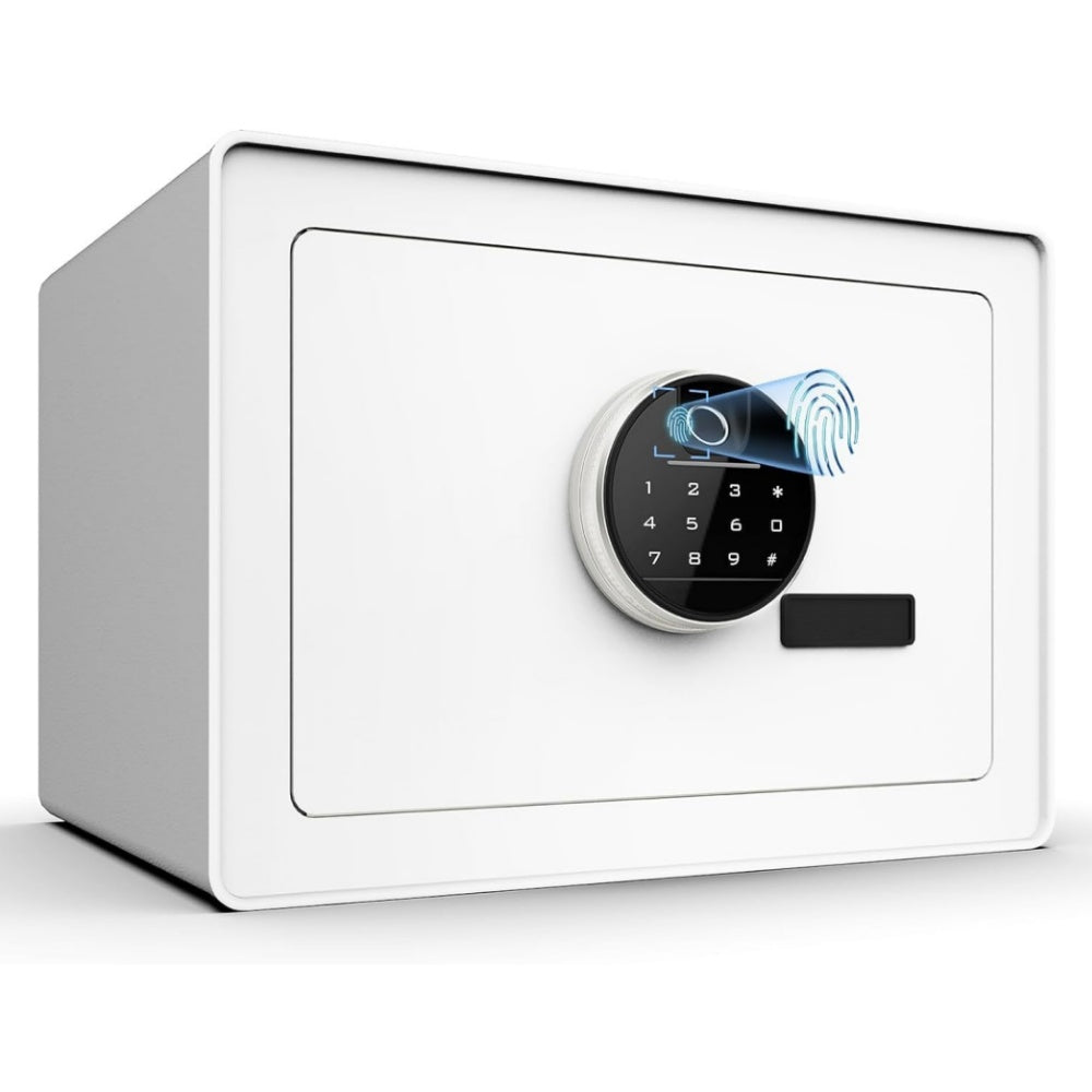 1.2 cu ft Fingerprint Safe Box with Keypad & Key, Removable Shelf