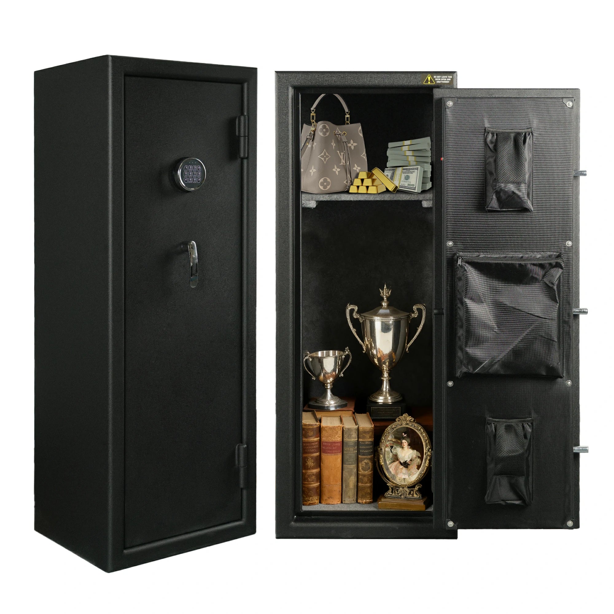 14 Gun Fireproof Safe Cabinet, Electronic Lock, No Assembly
