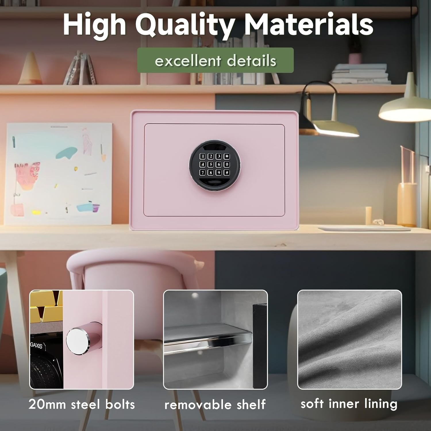 1.2 Cu.Ft Digital Jewelry Safe Box with Keypad, Steel