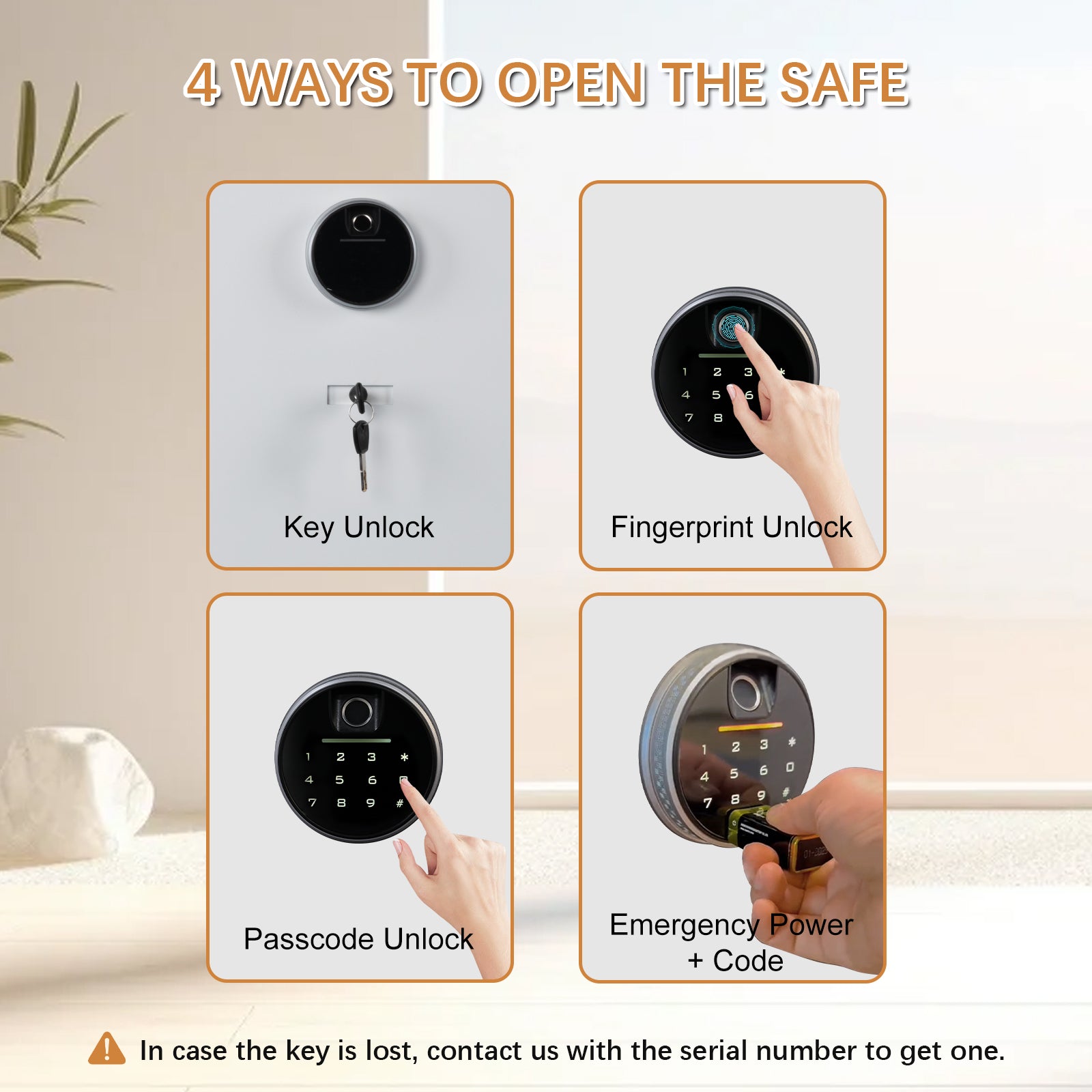 4.7 Cu Ft Fingerprint Home Safe with Fireproof Bag, Drawer & Shelves