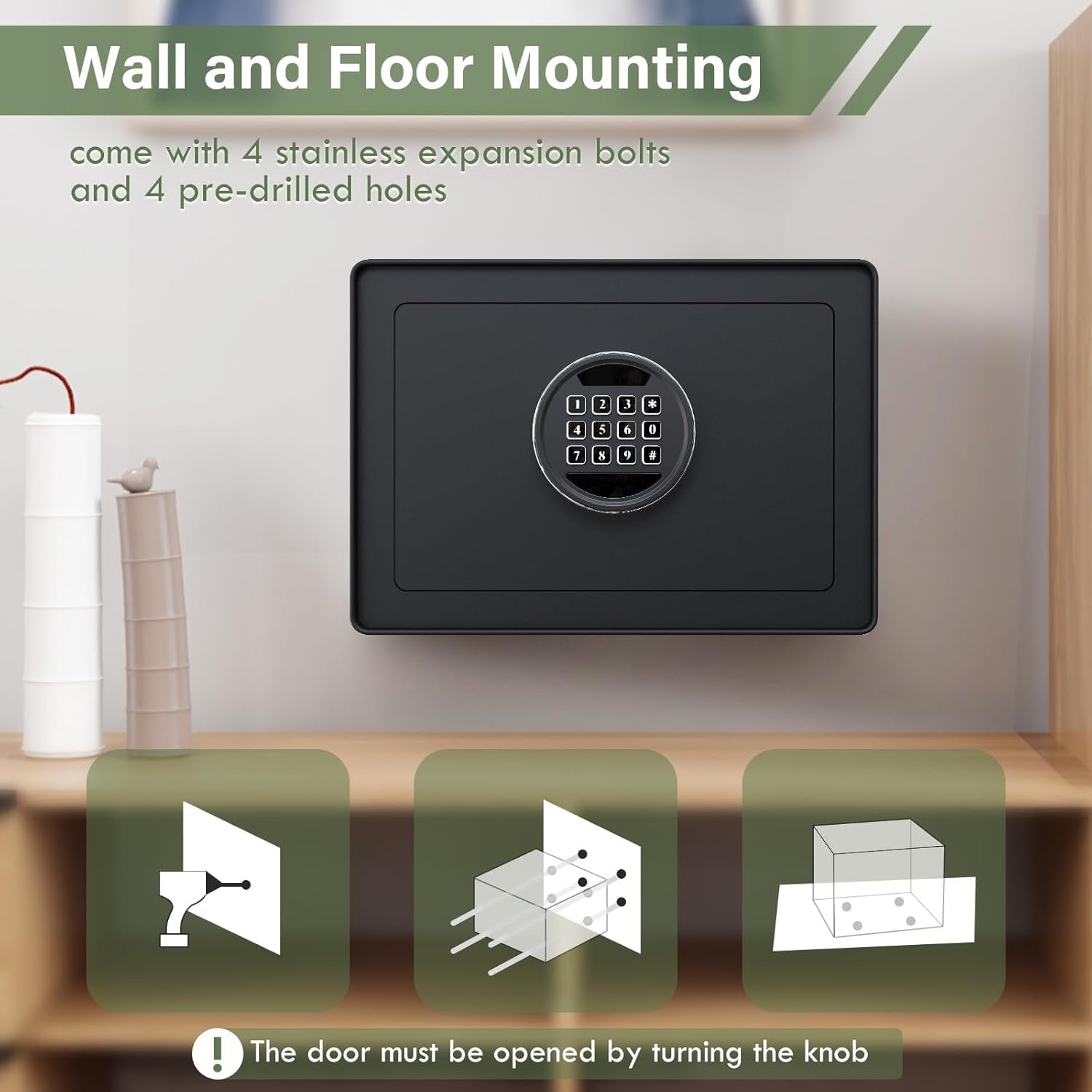 1.2 Cu.Ft Digital Jewelry Safe Box with Keypad, Steel