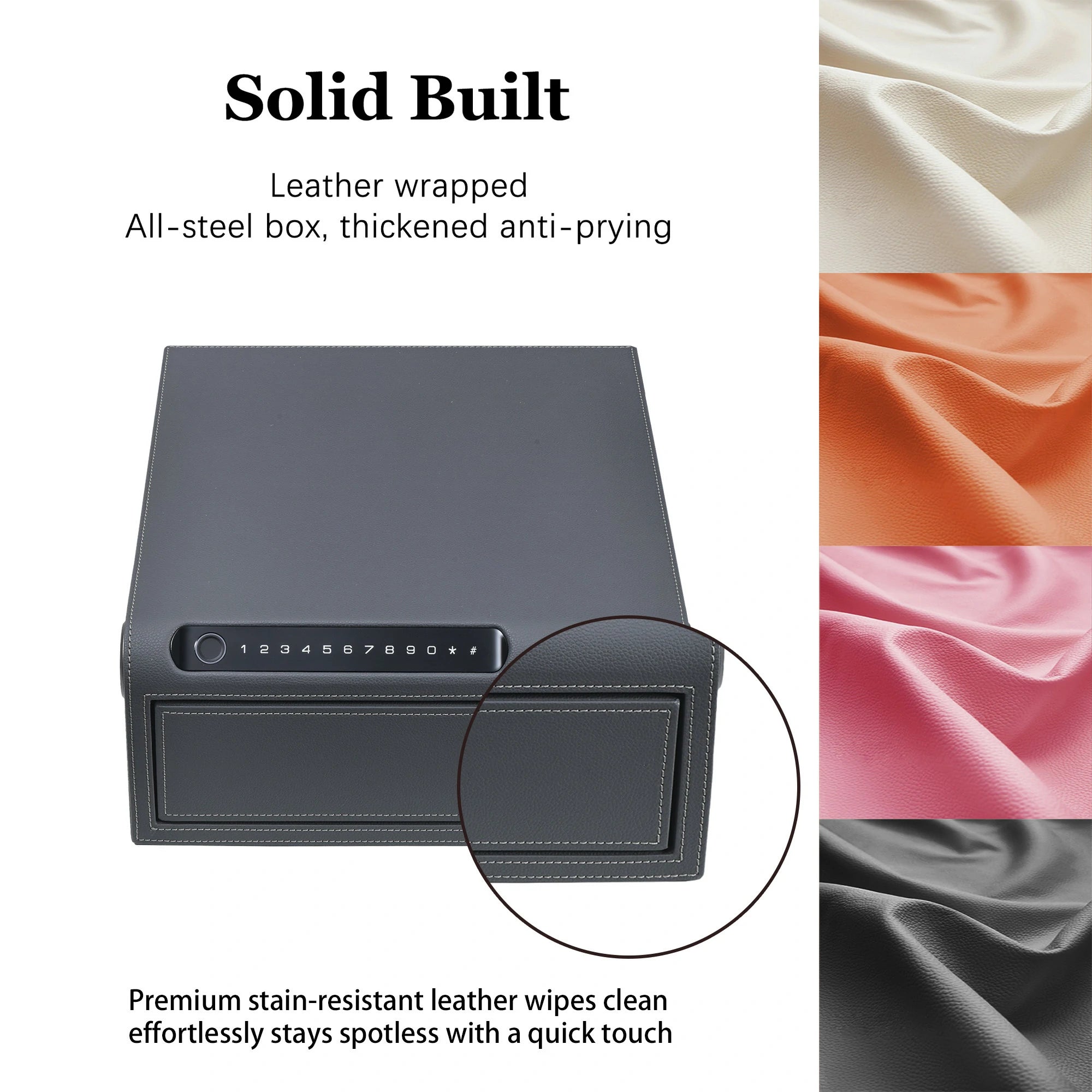 Smart Jewelry Safe Box with Bluetooth, Fingerprint Lock & Auto Open