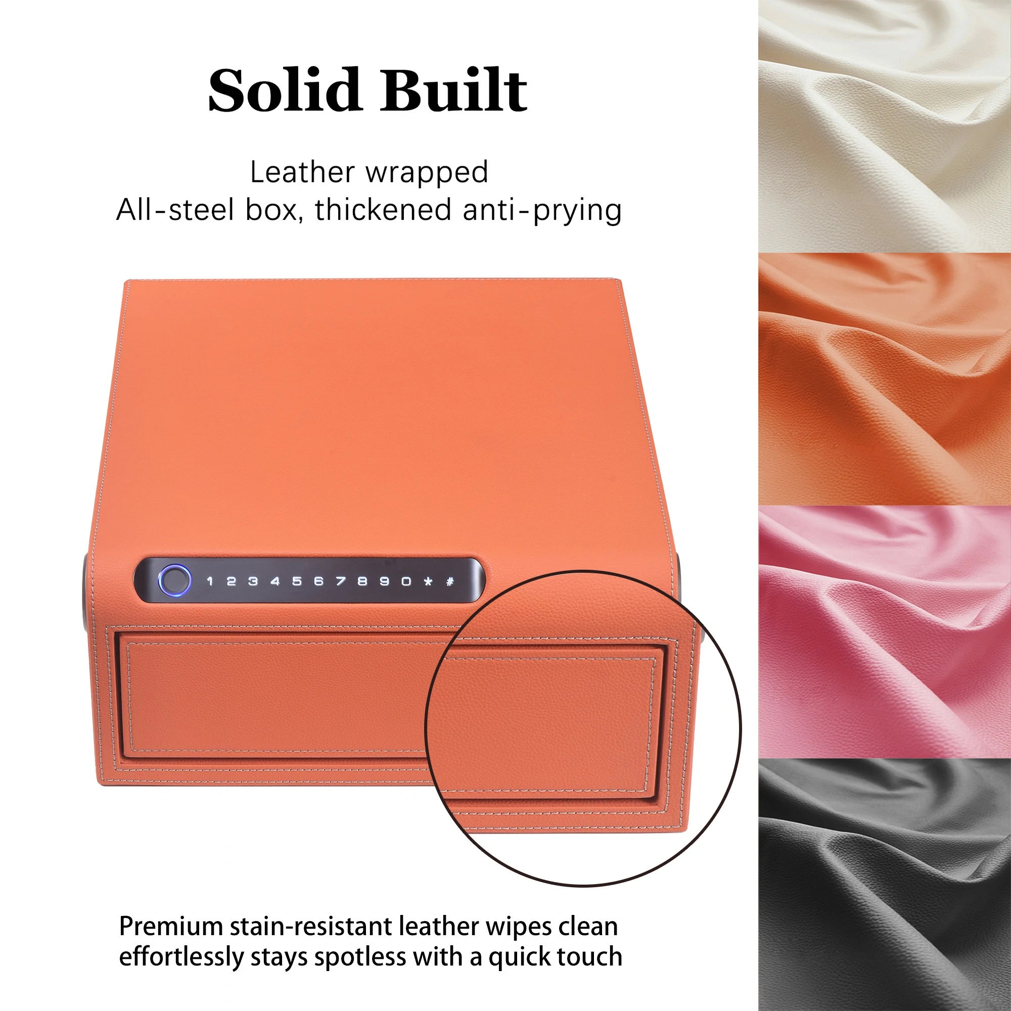 Smart Jewelry Safe Box with Bluetooth, Fingerprint Lock & Auto Open