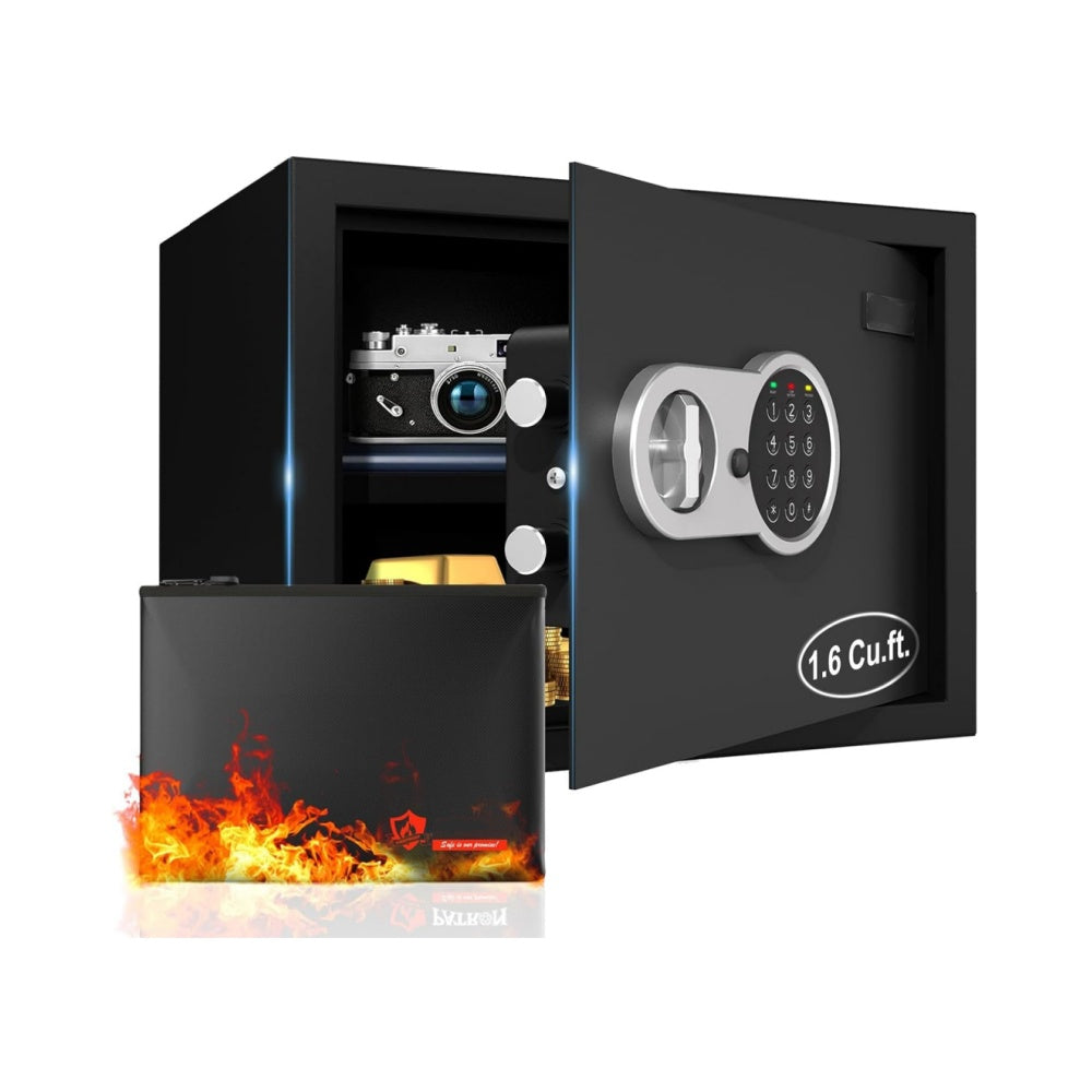 1.2 Cu Ft Home Safe with Digital Keypad & Alarm, Steel Cabinet