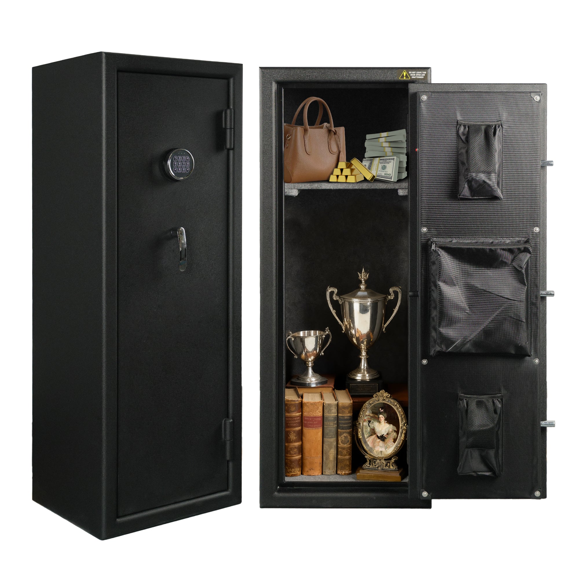 Large Fireproof Home Safe Cabinet 10.82 Cu Ft Heavy Steel One-Piece Design, No Assembly