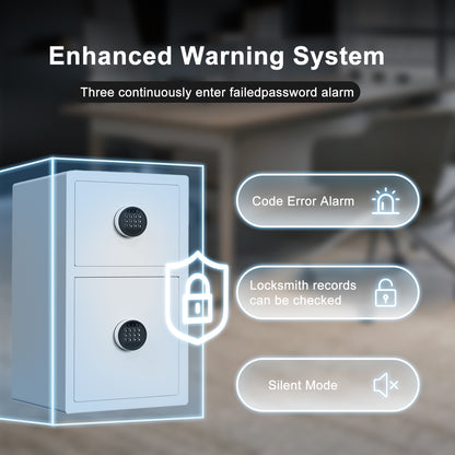 Large 4.9 Cu Ft Home Safe Steel Double Door Fingerprint Digital Lock