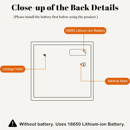 3 Drawers Smart Jewelry Safe Box with Bluetooth, Fingerprint Lock & Auto Open