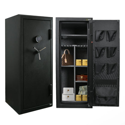24 Gun Fireproof Safe Cabinet, Electronic Lock, No Assembly