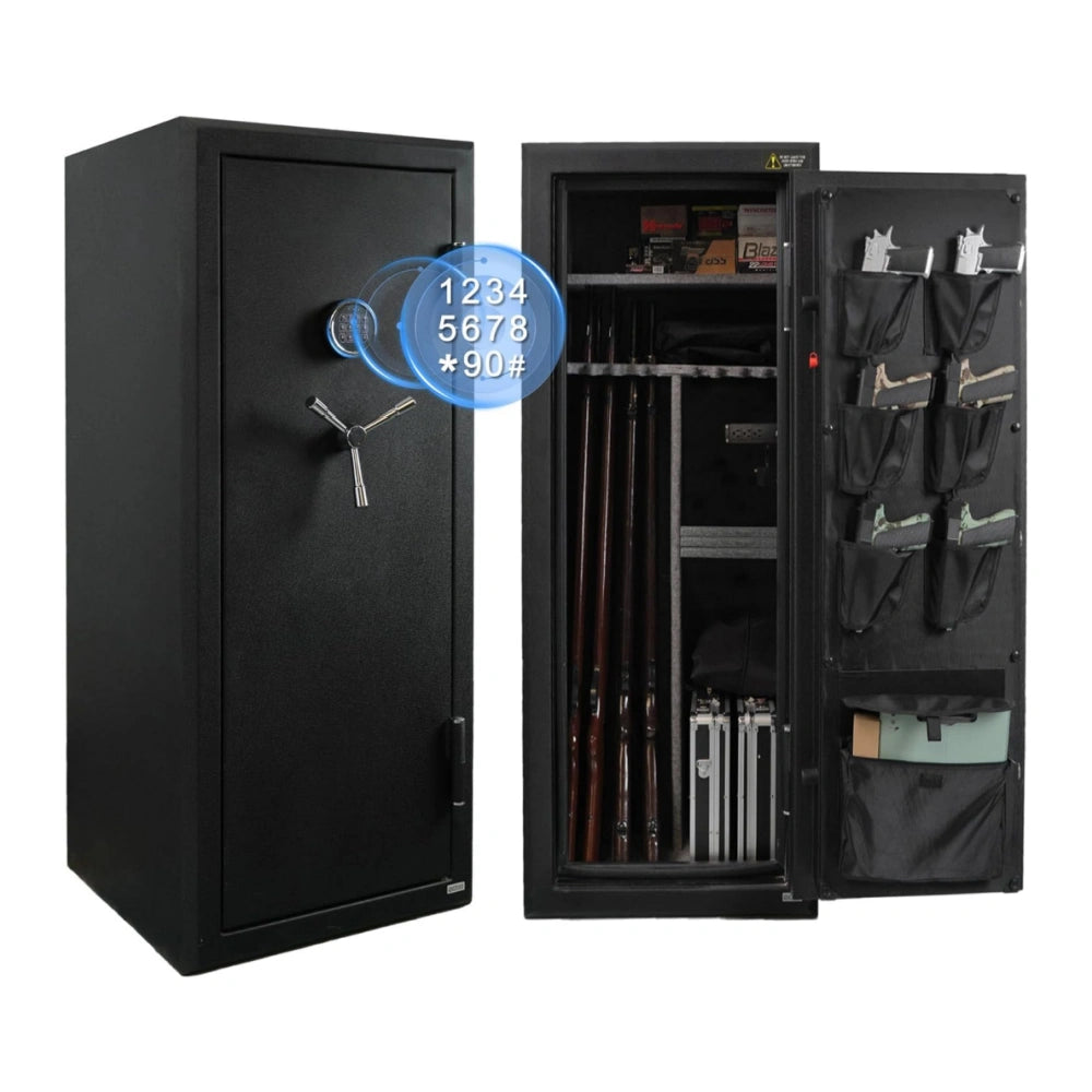 24 Gun Heavy-Duty Fireproof Safe Cabinet, Electronic Lock, No Assembly Required