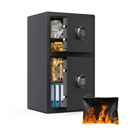 Large 4.9 Cu Ft Home Safe Steel Double Door Fingerprint Digital Lock