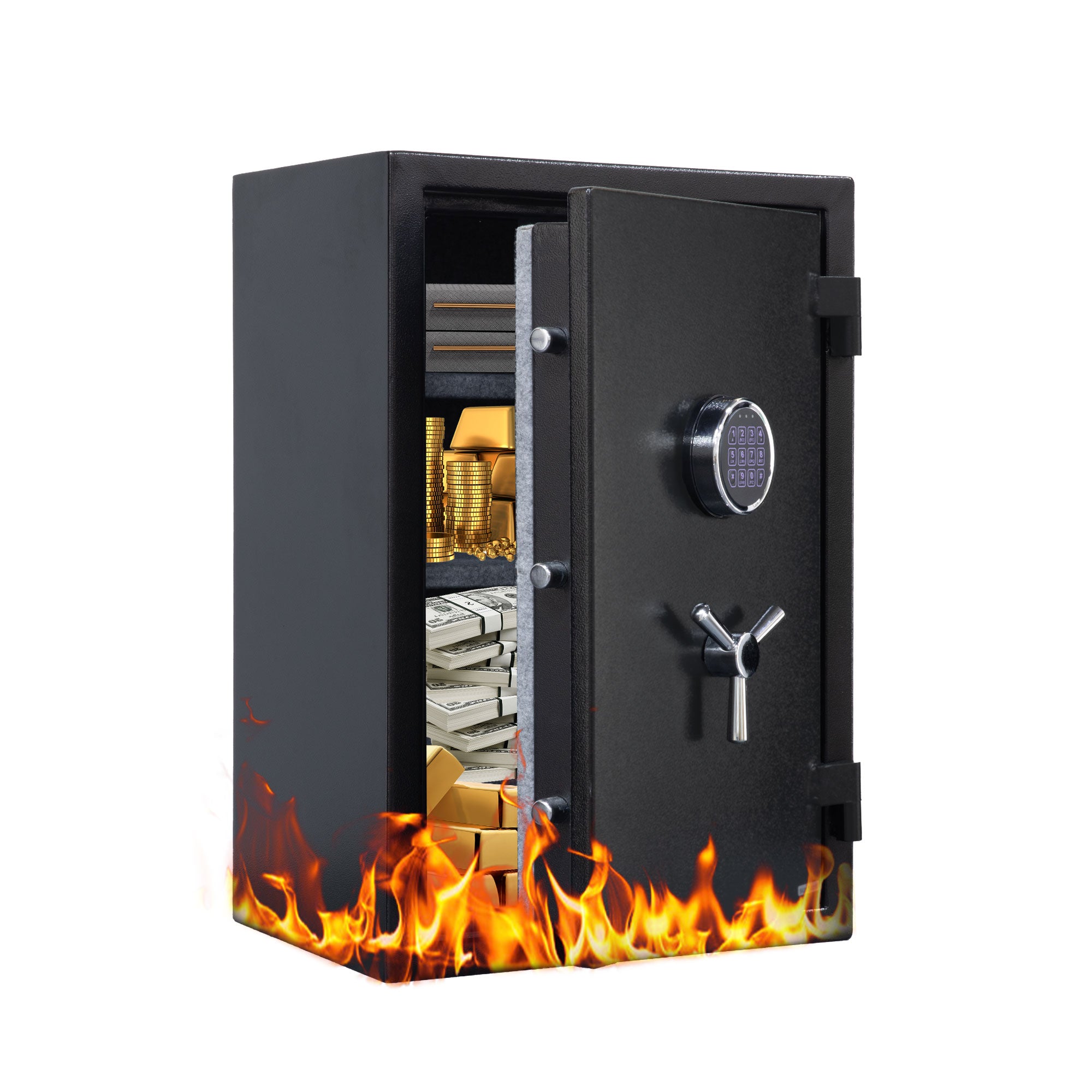 2.5 Cu Ft Fireproof Safe with Programmable Electronic Keypad(Black)