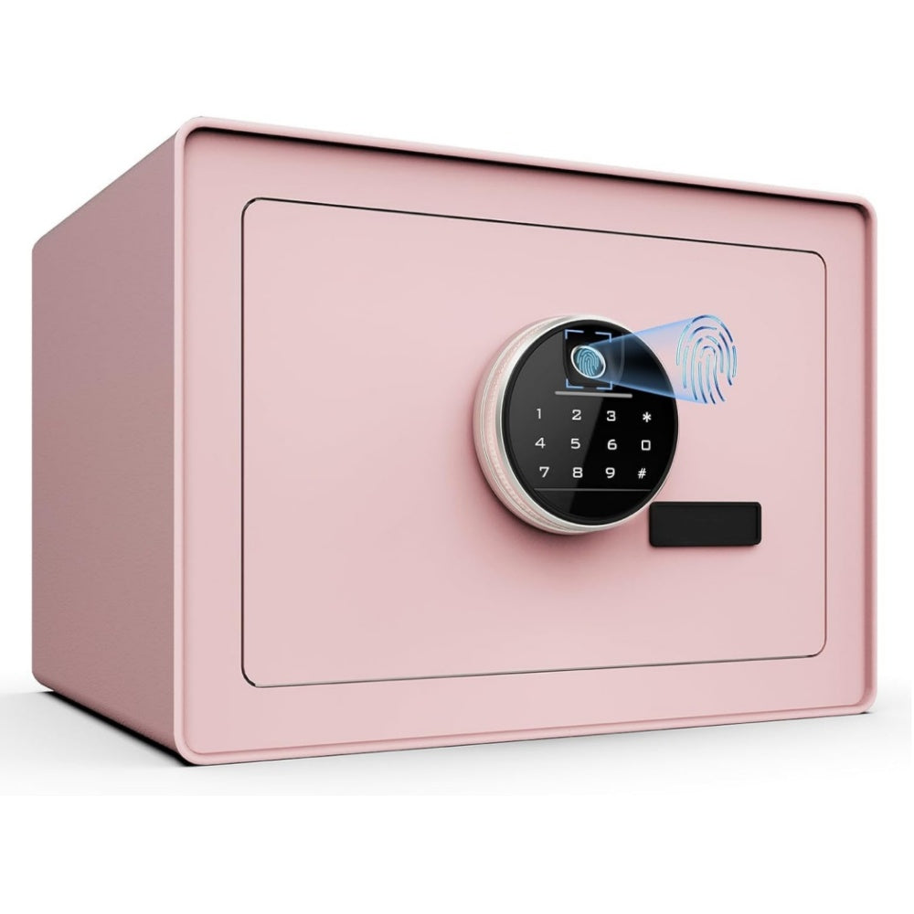 1.2 cu ft Fingerprint Safe Box with Keypad & Key, Removable Shelf