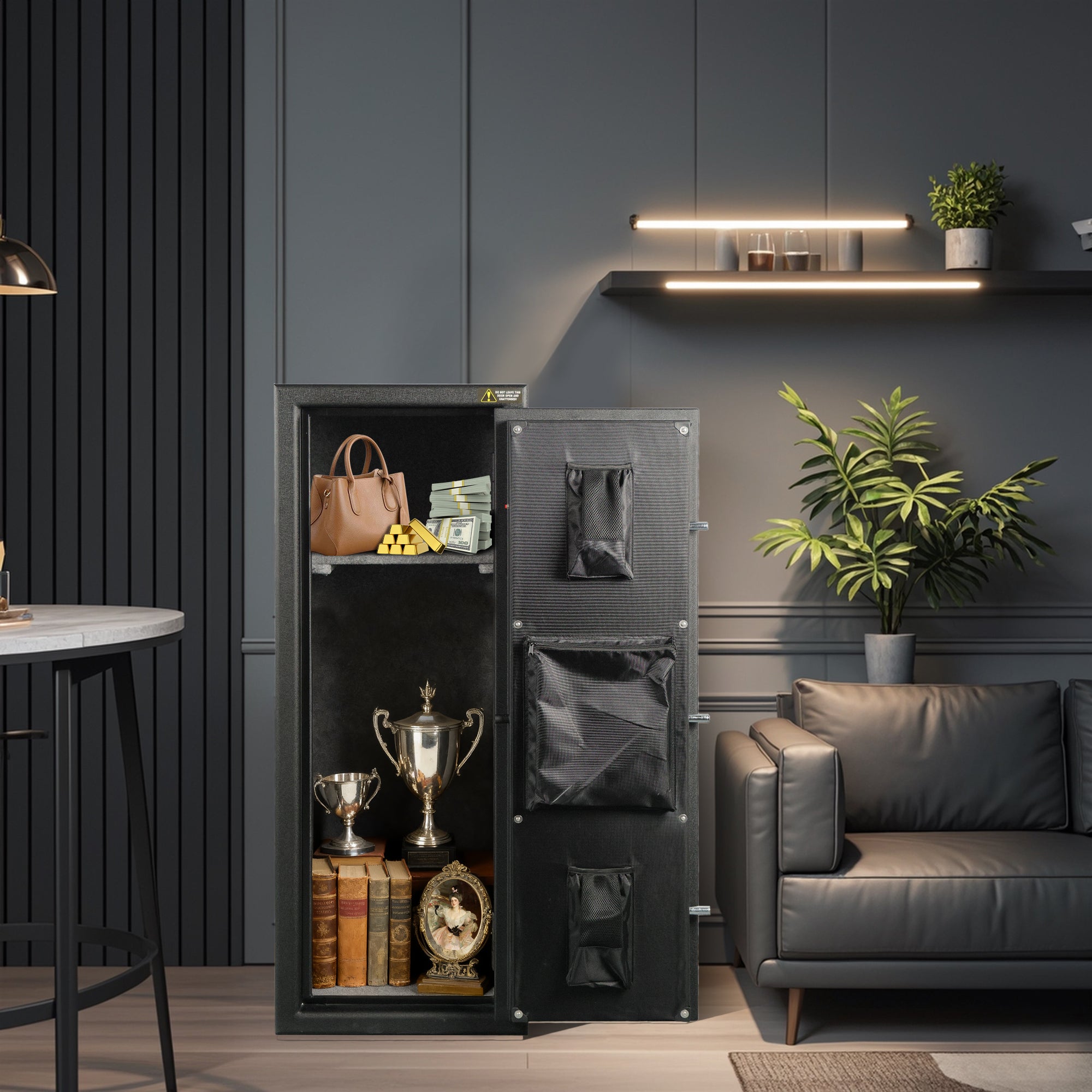 Large Fireproof Home Safe Cabinet 10.82 Cu Ft Heavy Steel One-Piece Design, No Assembly