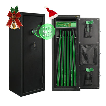 14 Gun Fireproof Safe Cabinet, Electronic Lock, No Assembly