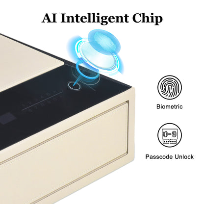 Smart Jewelry Safe Box with Fingerprint, Bluetooth & Auto Open