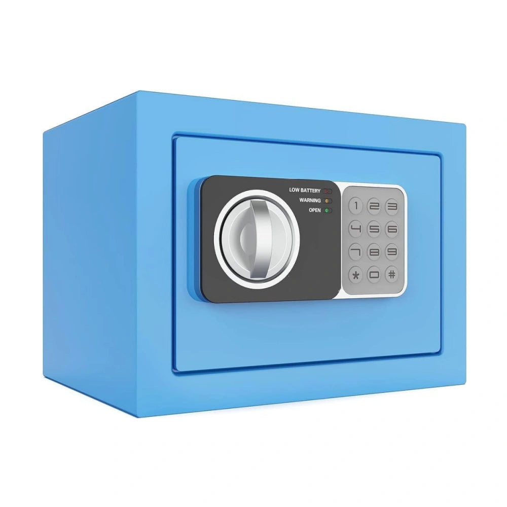 0.24 cu ft Small Electronic Safe Box with Key, Wall or Cabinet Mount