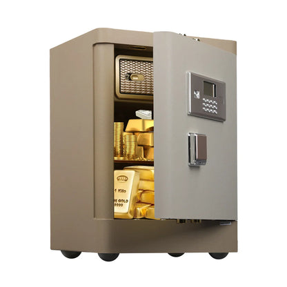 Security Safe with Wheels, Inner Key Box & Fireproof Document Bag