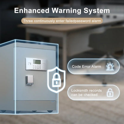 Security Safe with Wheels, Inner Key Box & Fireproof Document Bag