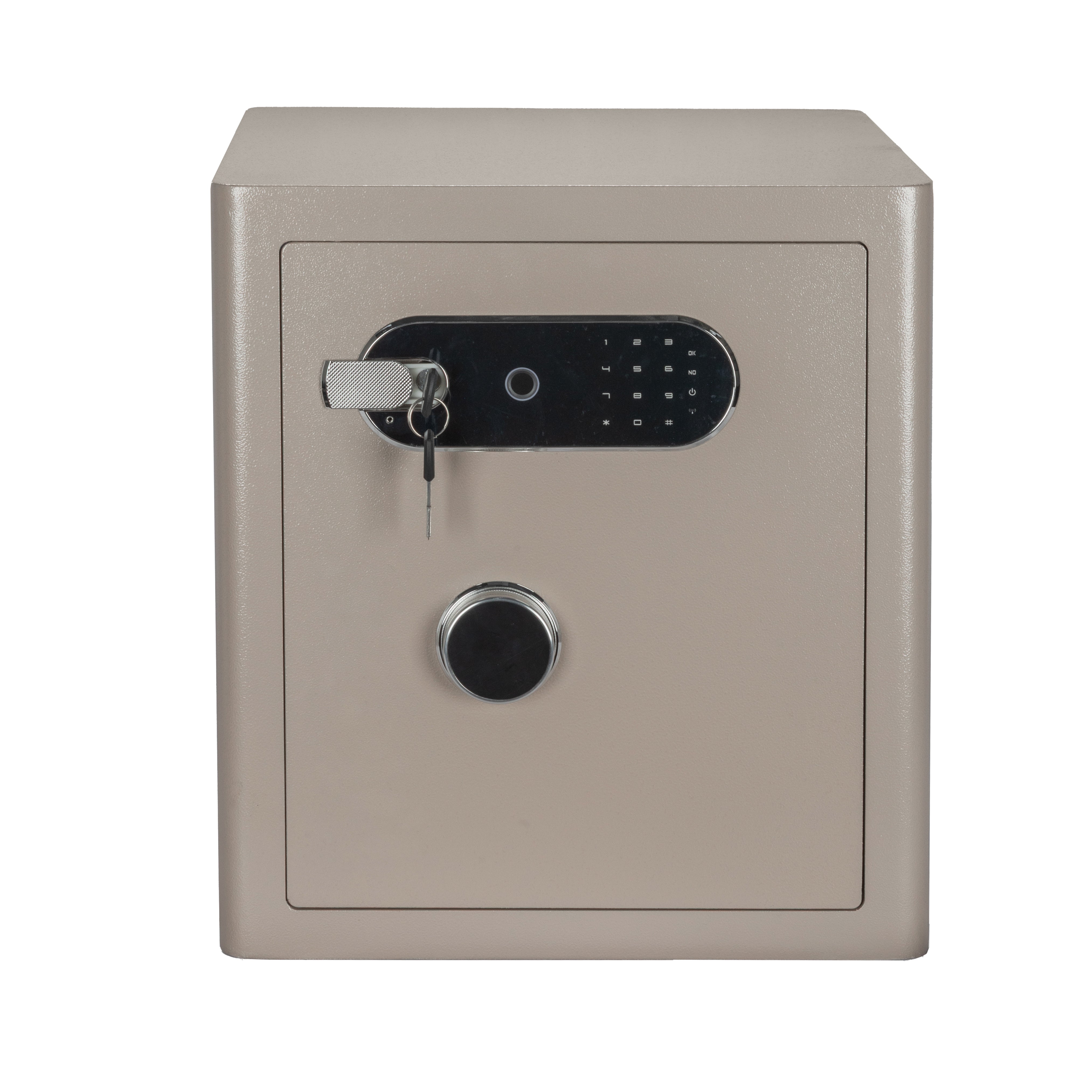 2.0 Cu Ft Vintage Retro Home Safe with Fingerprint Lock and Wheels