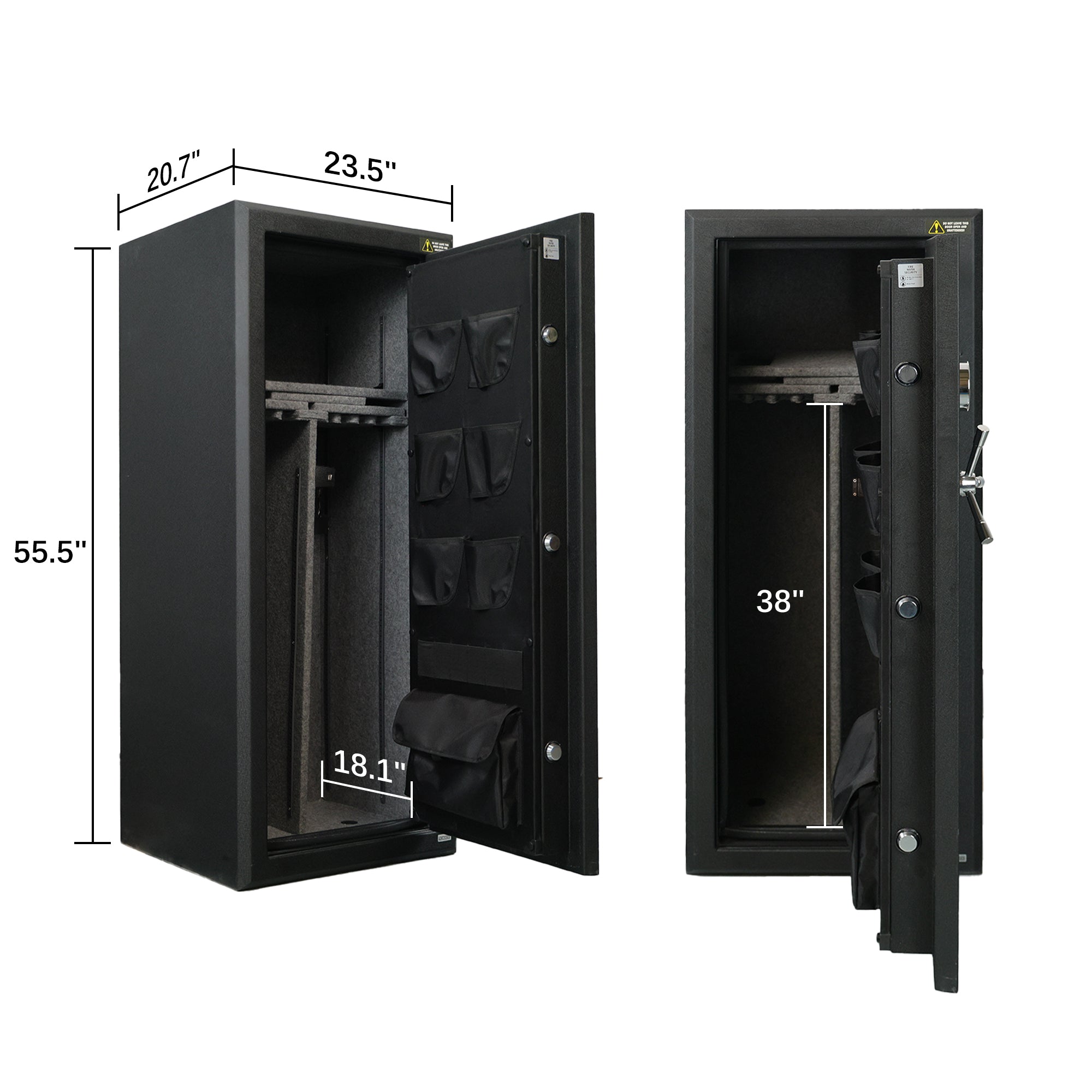 24 Gun Fireproof Safe with Biometric Fingerprint No-Assembly-Required