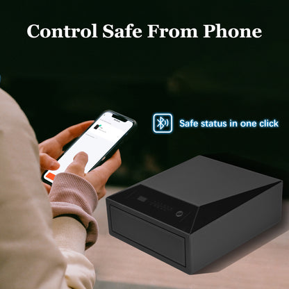 Smart Jewelry Safe Box with Fingerprint, Bluetooth & Auto Open
