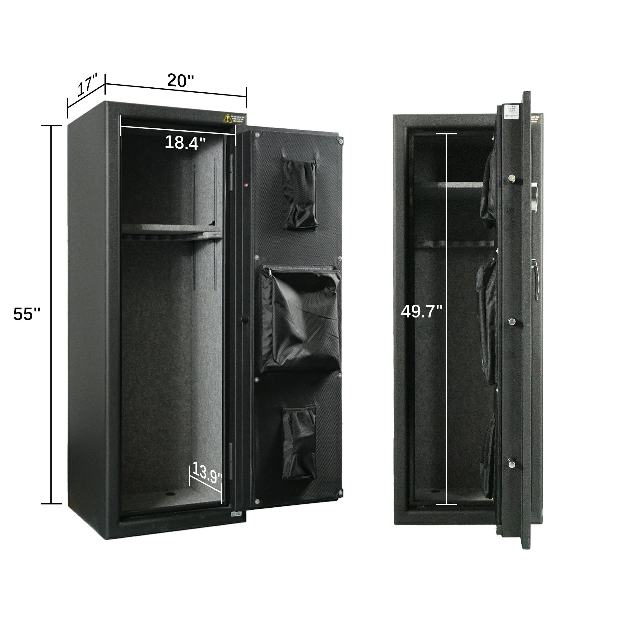 14 Gun Fireproof Safe Cabinet, Electronic Lock, No Assembly