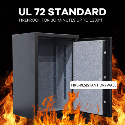 2.5 Cu Ft Fireproof Safe with Programmable Electronic Keypad(Black)