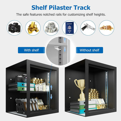 2.3 Cu Ft Fireproof Home Safe with Electronic Keypad & Alarm