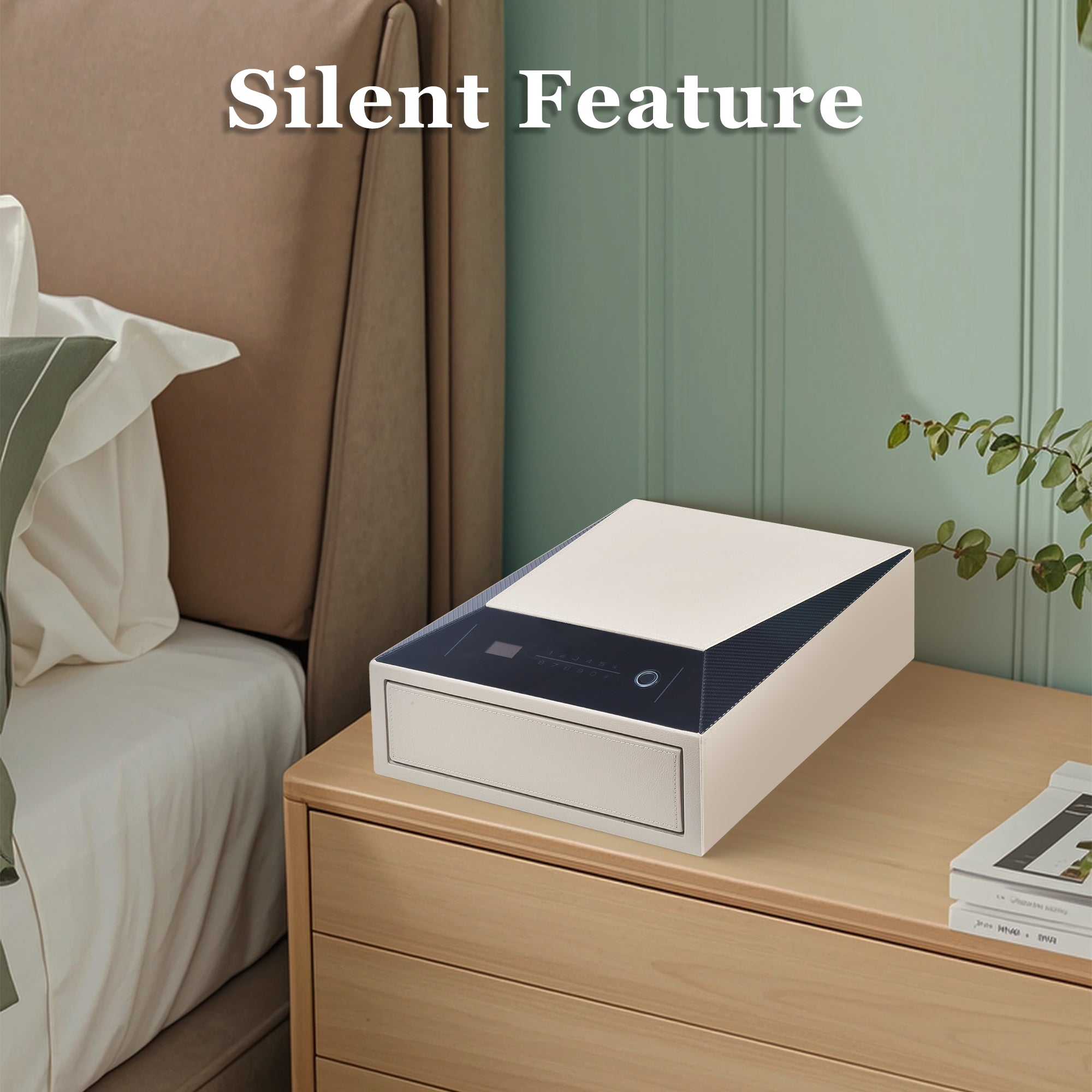 Smart Jewelry Safe Box with Fingerprint, Bluetooth & Auto Open