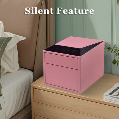 2 Drawers Smart Jewelry Safe Box with Fingerprint, Bluetooth & Auto Open