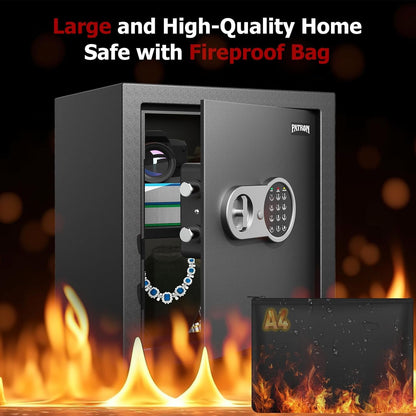 2.3 Cu Ft Fireproof Home Safe with Electronic Keypad & Alarm