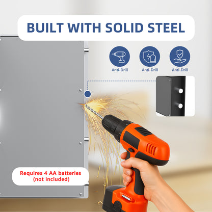 VALINIRT 29.5-Inch Tall Biometric Home Safe with Fingerprint & Digital Keypad, Anti-Pry Design and Alarm