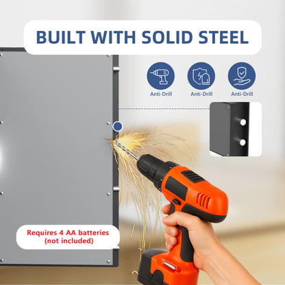 VALINIRT 29.5-Inch Tall Biometric Home Safe with Fingerprint & Digital Keypad, Anti-Pry Design and Alarm