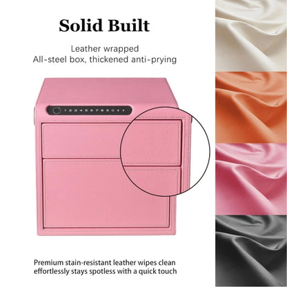 2 Drawers Smart Jewelry Safe Box with Bluetooth, Fingerprint Lock & Auto Open