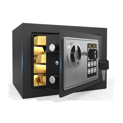 0.24Cu Ft Compact Digital Home Safe with Keypad & Alarm, Steel Lock Box