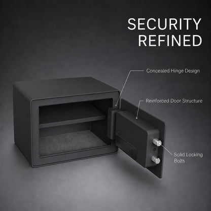 VALINIRT Biometric Home Safe with Fingerprint Keypad, Anti-Pry Design & Alarm, Pink