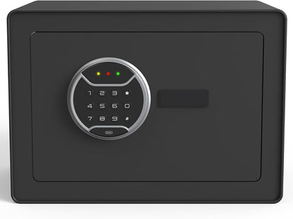 VALINIRT Biometric Home Safe with Fingerprint Keypad, Anti-Pry Design & Alarm, Pink