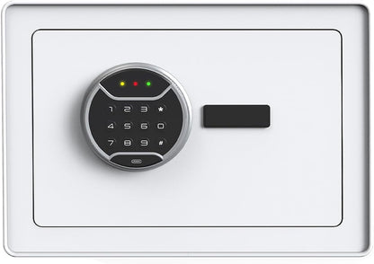 VALINIRT Biometric Home Safe with Fingerprint Keypad, Anti-Pry Design & Alarm, Pink