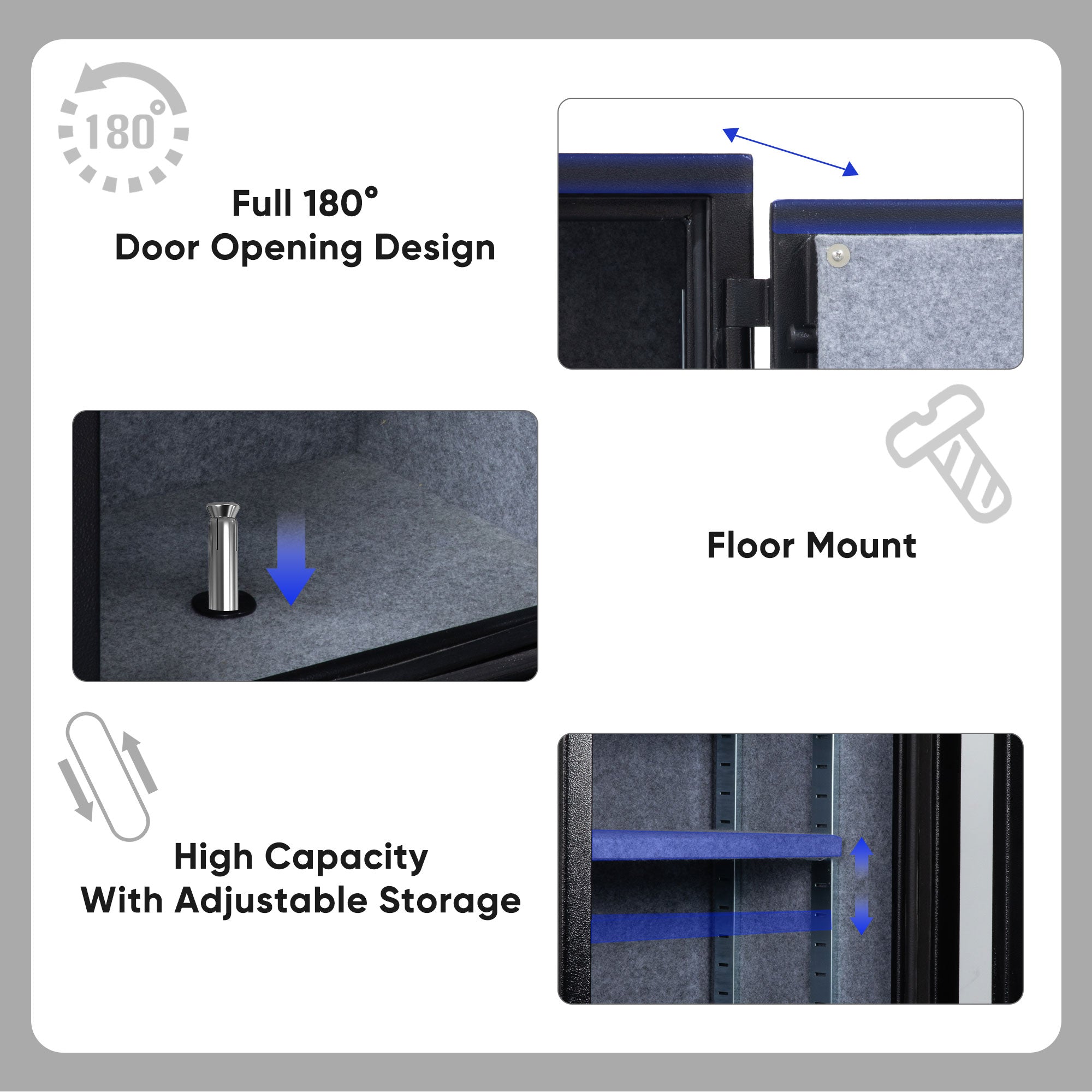 2.5 Cu Ft Fireproof Safe with Programmable Electronic Keypad(Black)