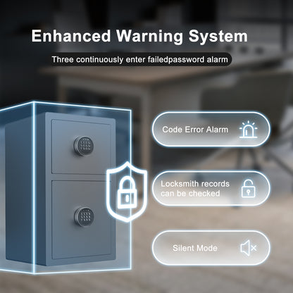 Large 4.9 Cu Ft Home Safe Steel Double Door Fingerprint Digital Lock