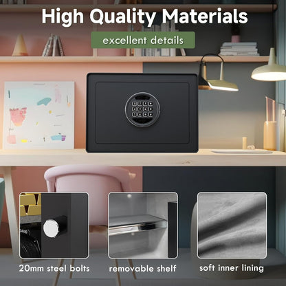 1.2 Cu.Ft Digital Jewelry Safe Box with Keypad, Steel