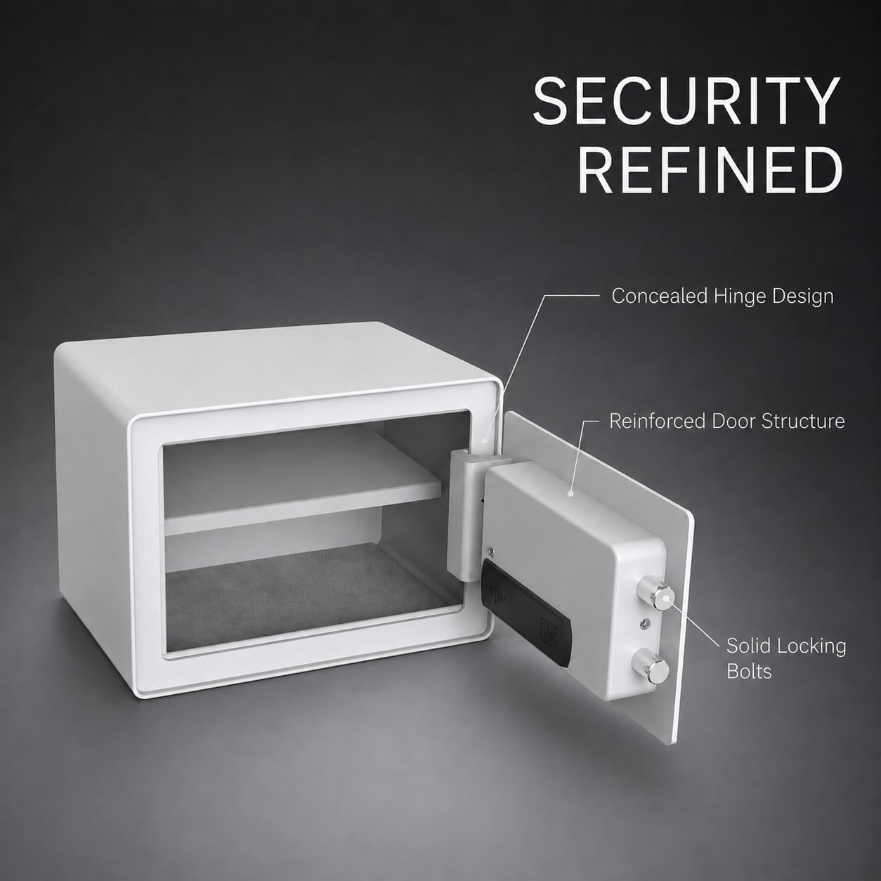 VALINIRT Biometric Home Safe with Fingerprint Keypad, Anti-Pry Design & Alarm, Pink
