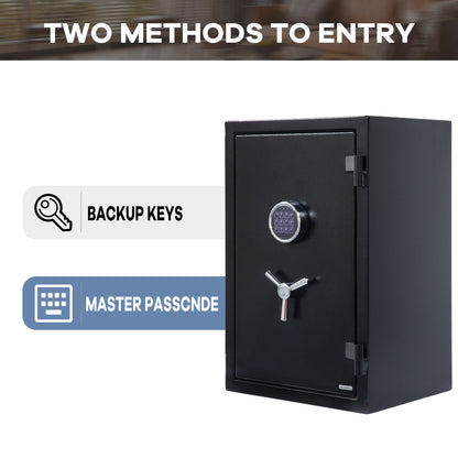 2.5 Cu Ft Fireproof Safe with Programmable Electronic Keypad(Black)
