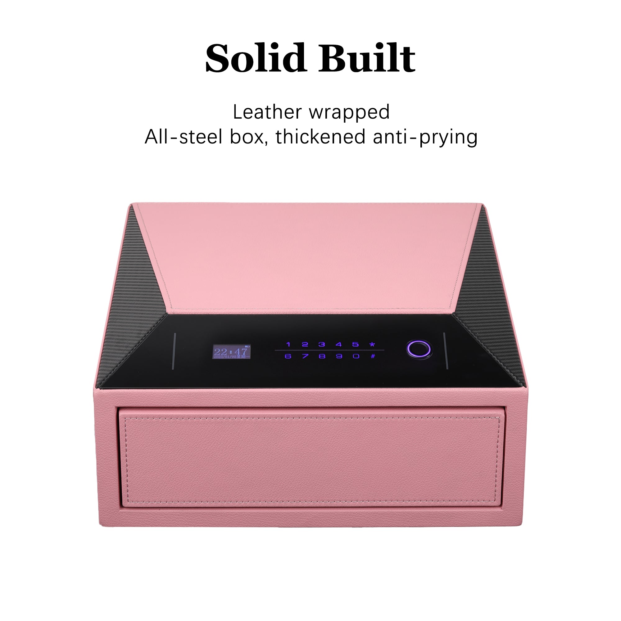 Smart Jewelry Safe Box with Fingerprint, Bluetooth & Auto Open