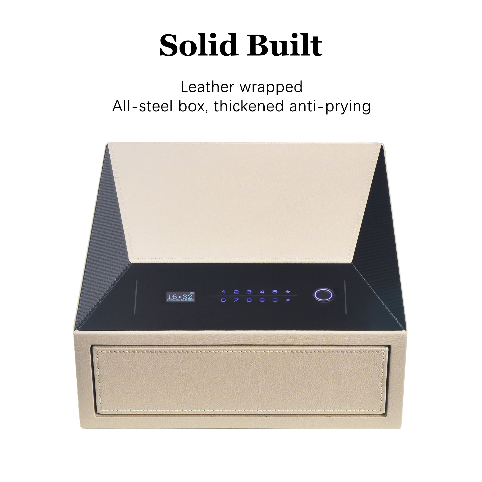 Smart Jewelry Safe Box with Fingerprint, Bluetooth & Auto Open