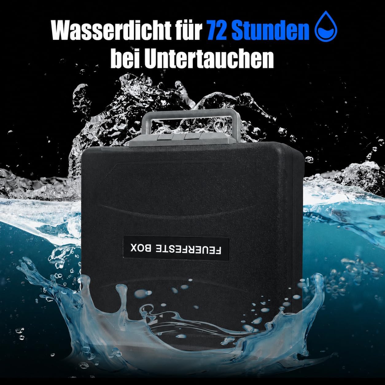 0.57 Cu Fireproof Waterproof Safe Document Portable Box Key Lock and Handle
