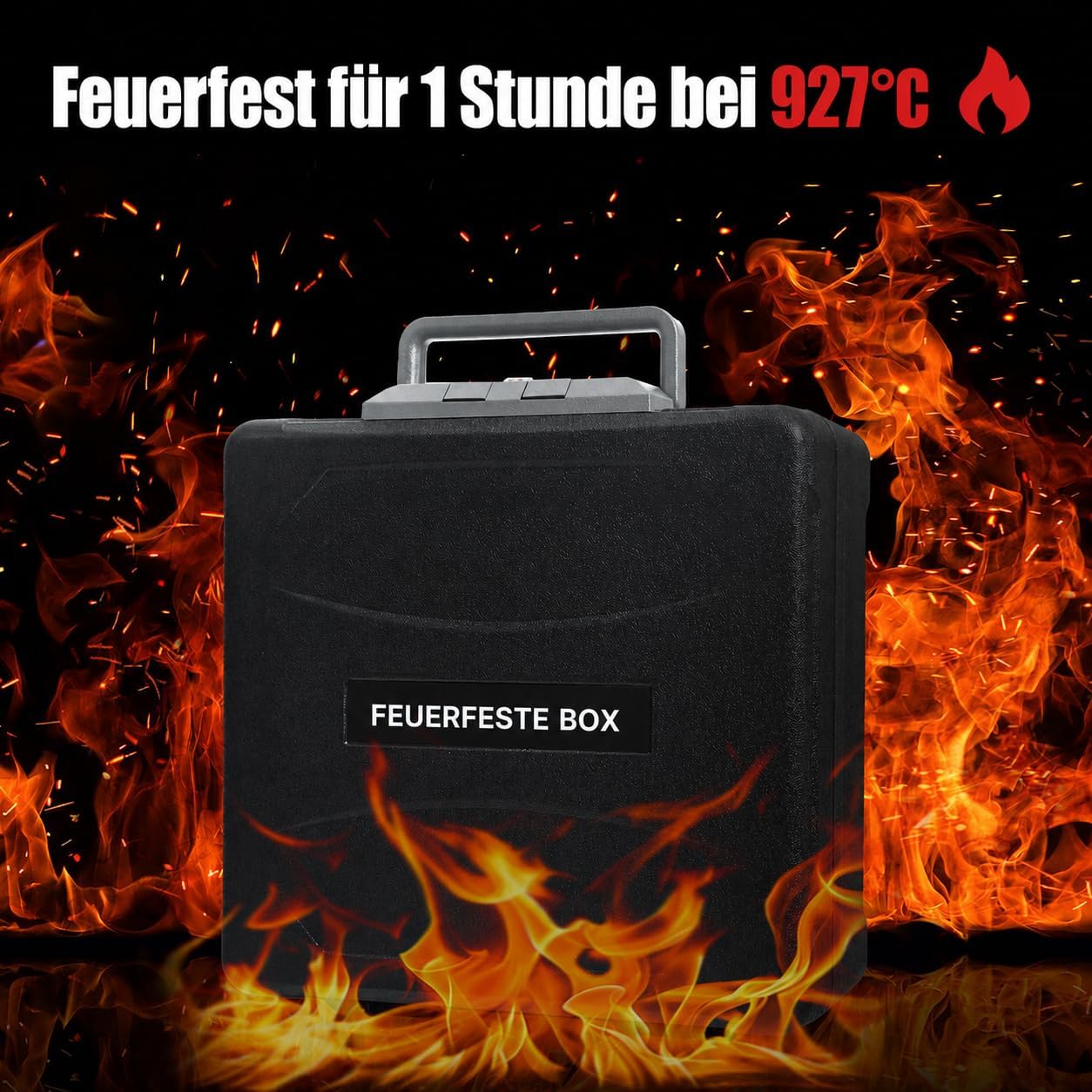 0.57 Cu Fireproof Waterproof Safe Document Portable Box Key Lock and Handle