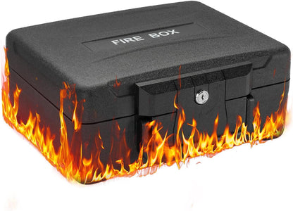 0.57 Cu Fireproof Waterproof Safe Document Portable Box Key Lock and Handle