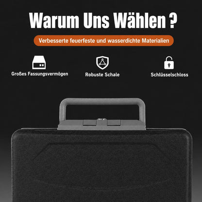 0.57 Cu Fireproof Waterproof Safe Document Portable Box Key Lock and Handle